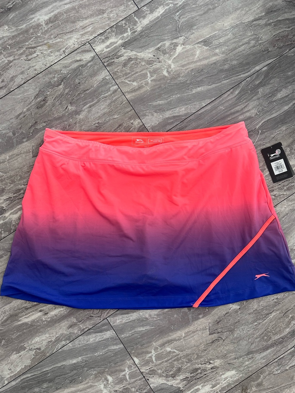 Slazenger Coral to Pink Ombre Athletic Skort XXL